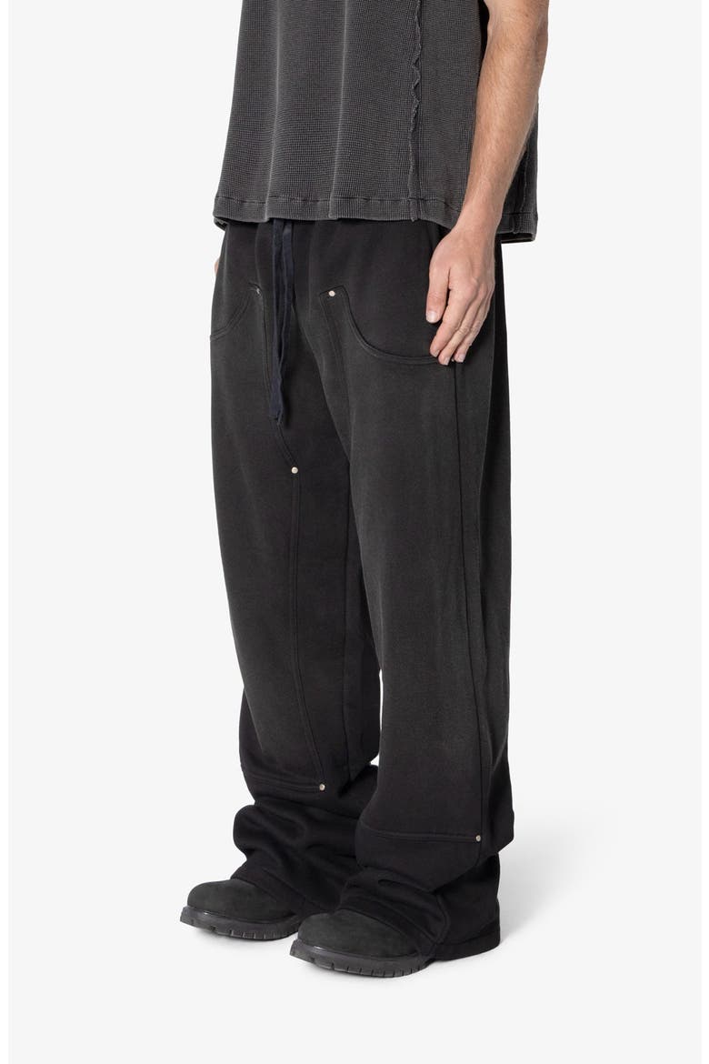 West Baggy Fit Double Knee Sweatpants, Main, color, WASHED BLACK