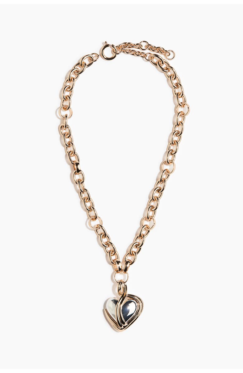 H&M Two-tone Pendant Necklace, Main, color, Gold-Colored/Silver-Colored