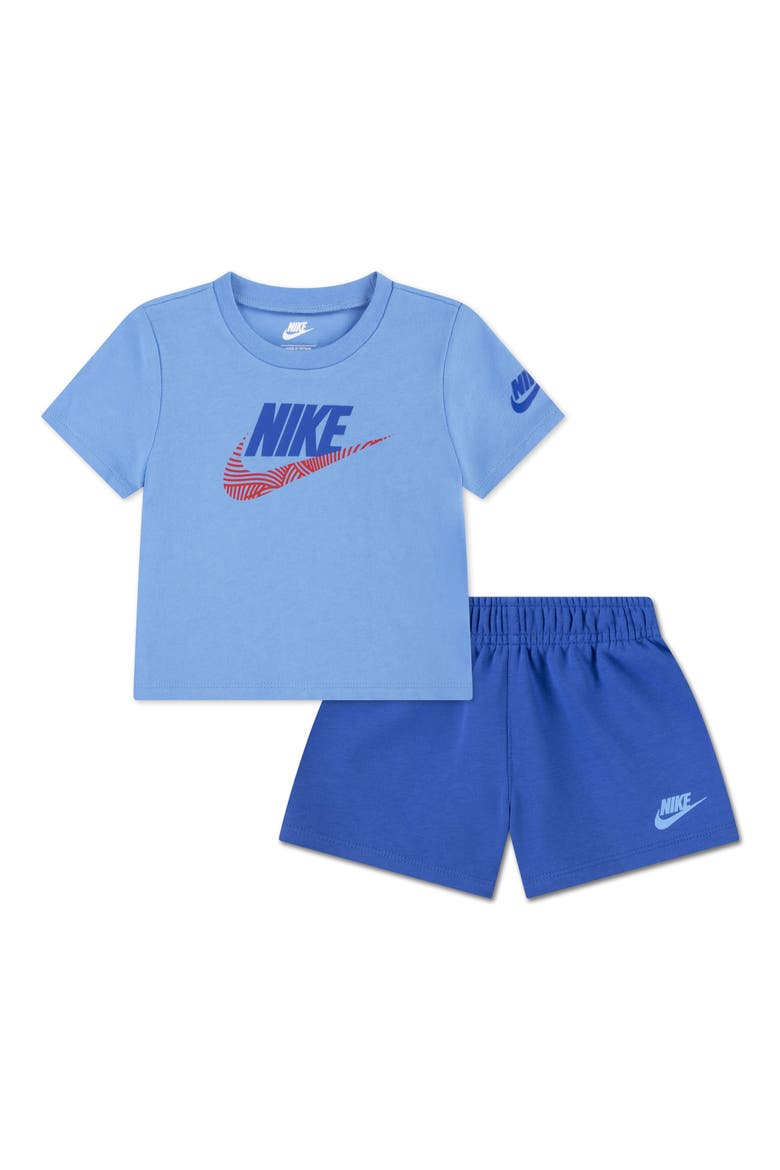Sportswear Logo T-Shirt & French Terry Shorts Set, Main, color, GAME ROYAL