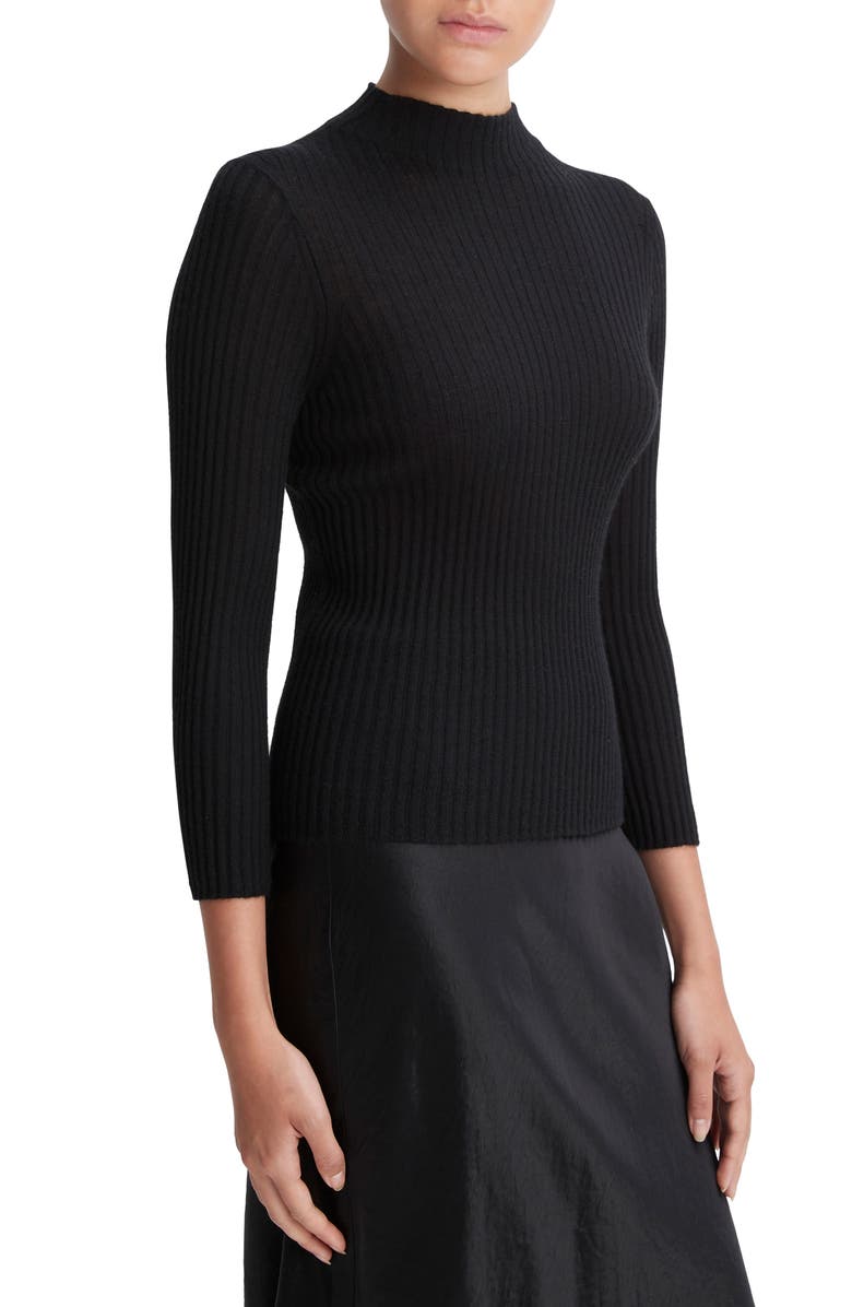 Vince Rib Cashmere & Silk Sweater, Alternate, color, 