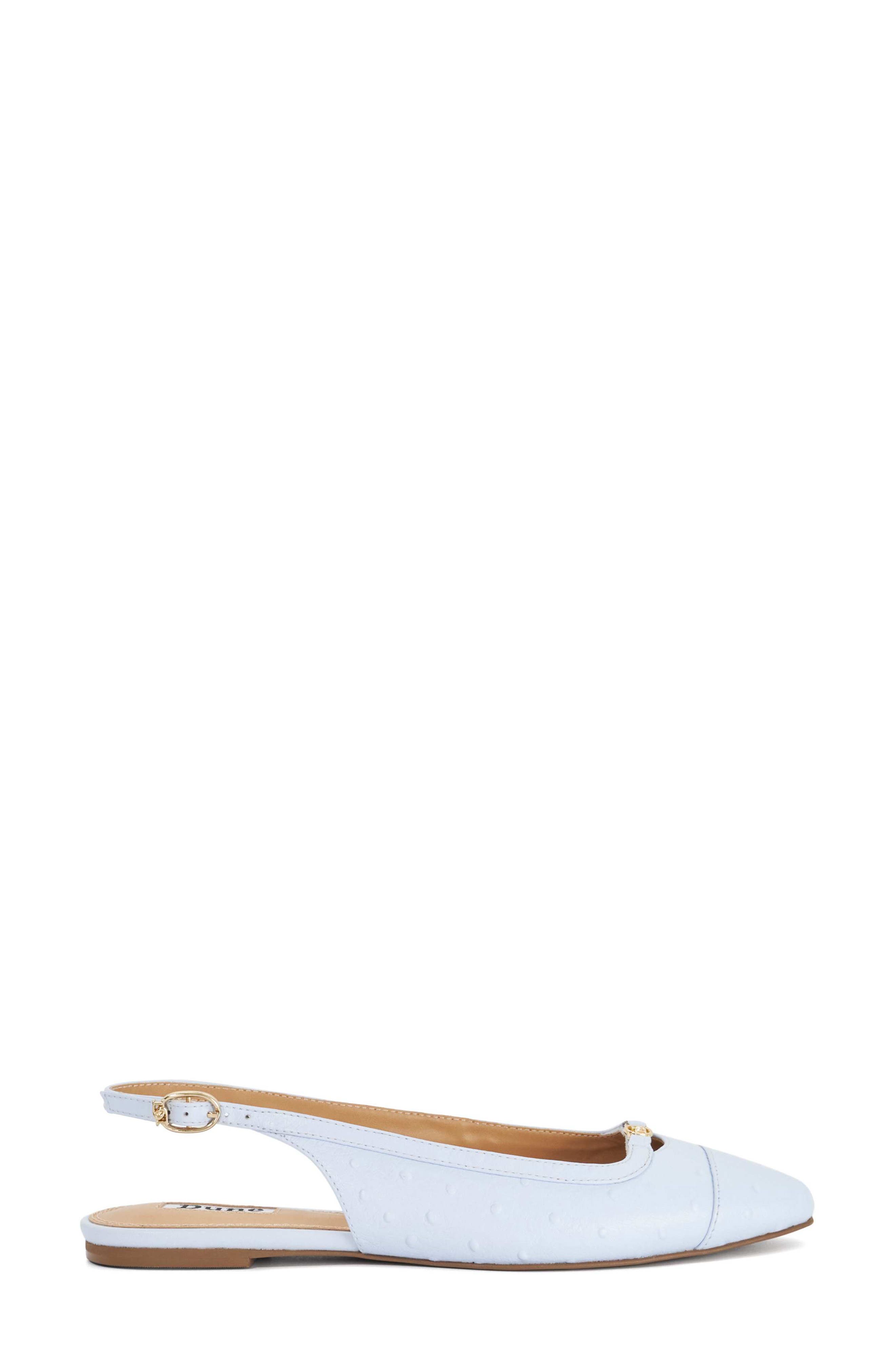 Hanna Slingback Cap Toe Flat, Alternate, color, BLUE