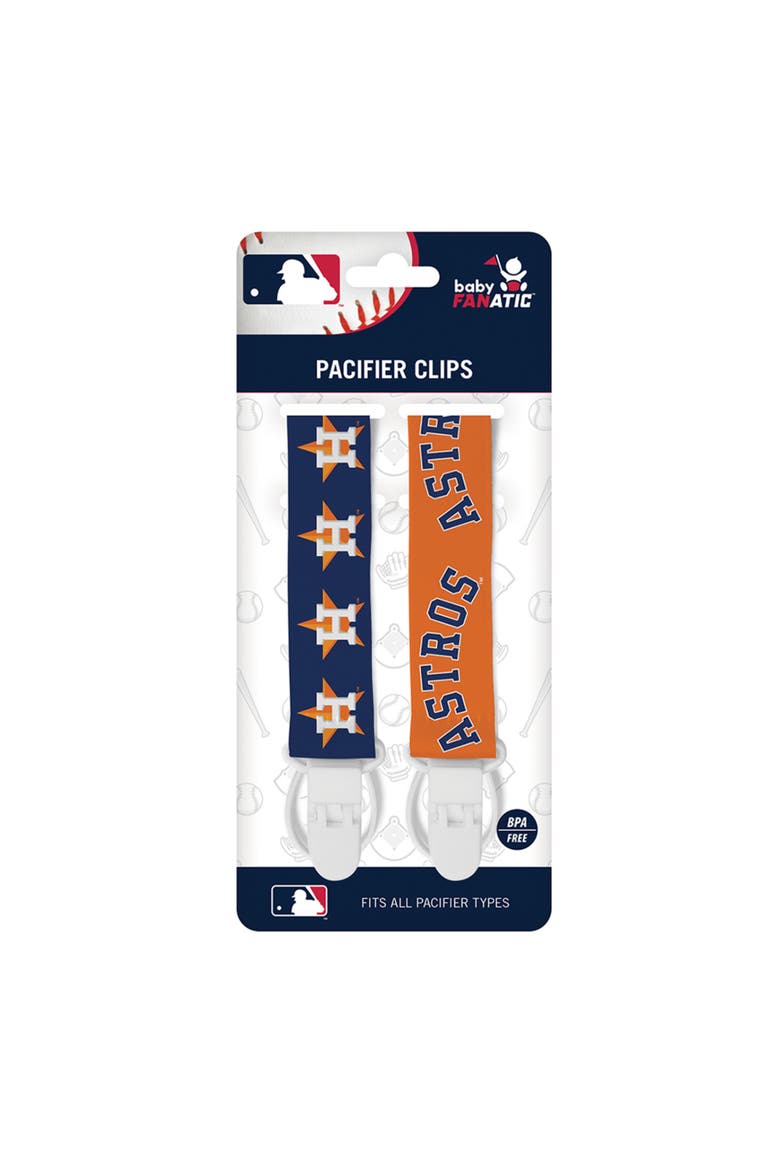 Houston Astros Pacifier Clip 2-Pack, Alternate, color, Multicolor