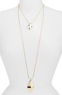 Nordstrom Layered Organic Teardrop Necklace