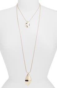 Nordstrom Layered Organic Teardrop Necklace