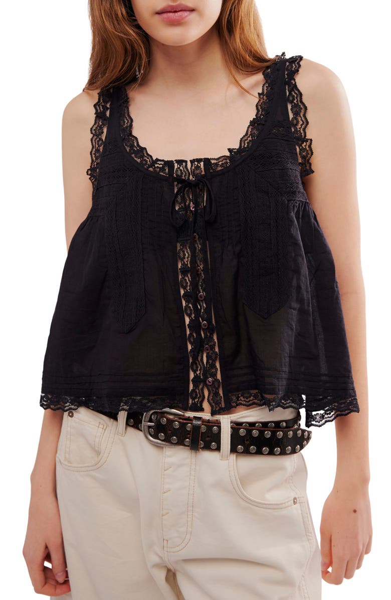 Free People Evermore Lace Trim Tank, Main, color, 
