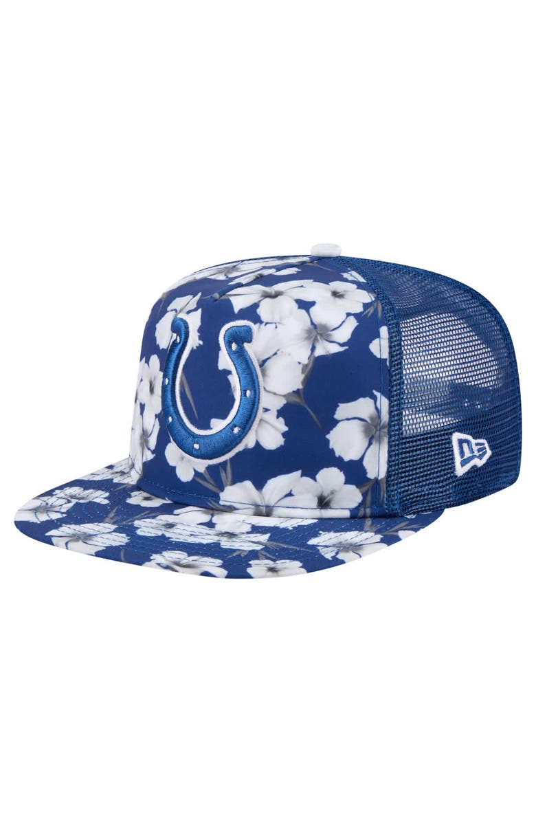 New Era Men's New Era Royal Indianapolis Colts Adventure Pattern Golfer Snapback Hat, Main, color, Royal