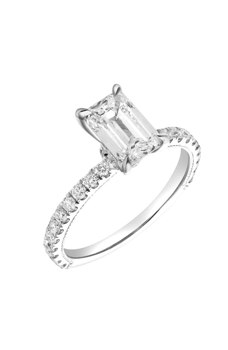 LuvMyJewelry Kiara 14K Gold Emerald Cut Lab Grown Diamond Engagement Ring - 2 ct, Alternate, color,