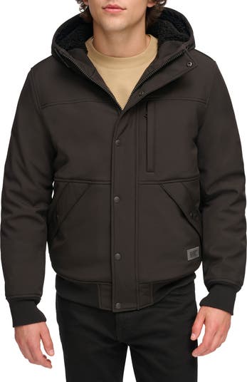 Levi's® Faux Shearling Lined Soft Shell Bomber Jacket | Nordstrom Levi's® Faux Shearling Lined Soft Shell Bomber Jacket | Nordstrom