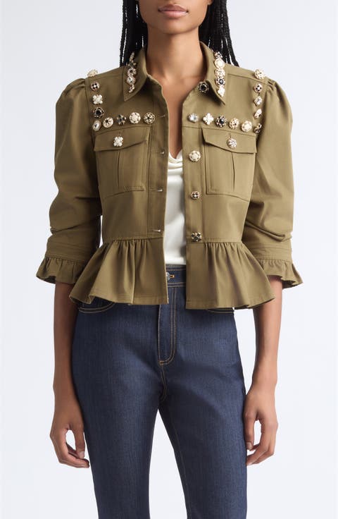 Delanie Mixed Button Jacket