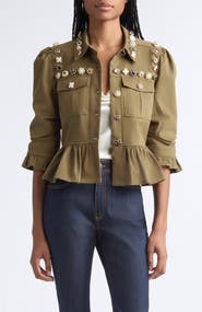 Cinq à Sept Delanie Mixed Button Jacket