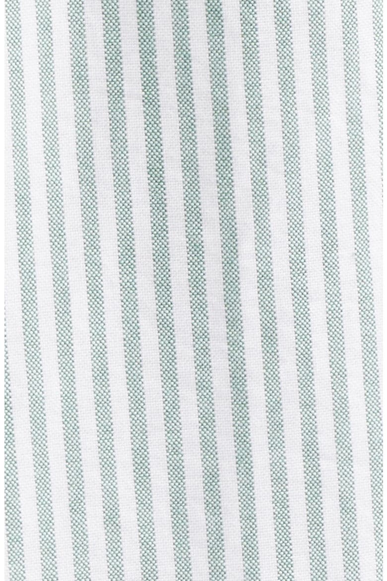 Allday Oxford Single Pocket Short Sleeve Button-Up Shirt, Alternate, color, GREEN STRIPE