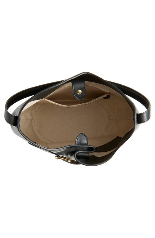 Liffner Large Belted Bucket Bag In Black