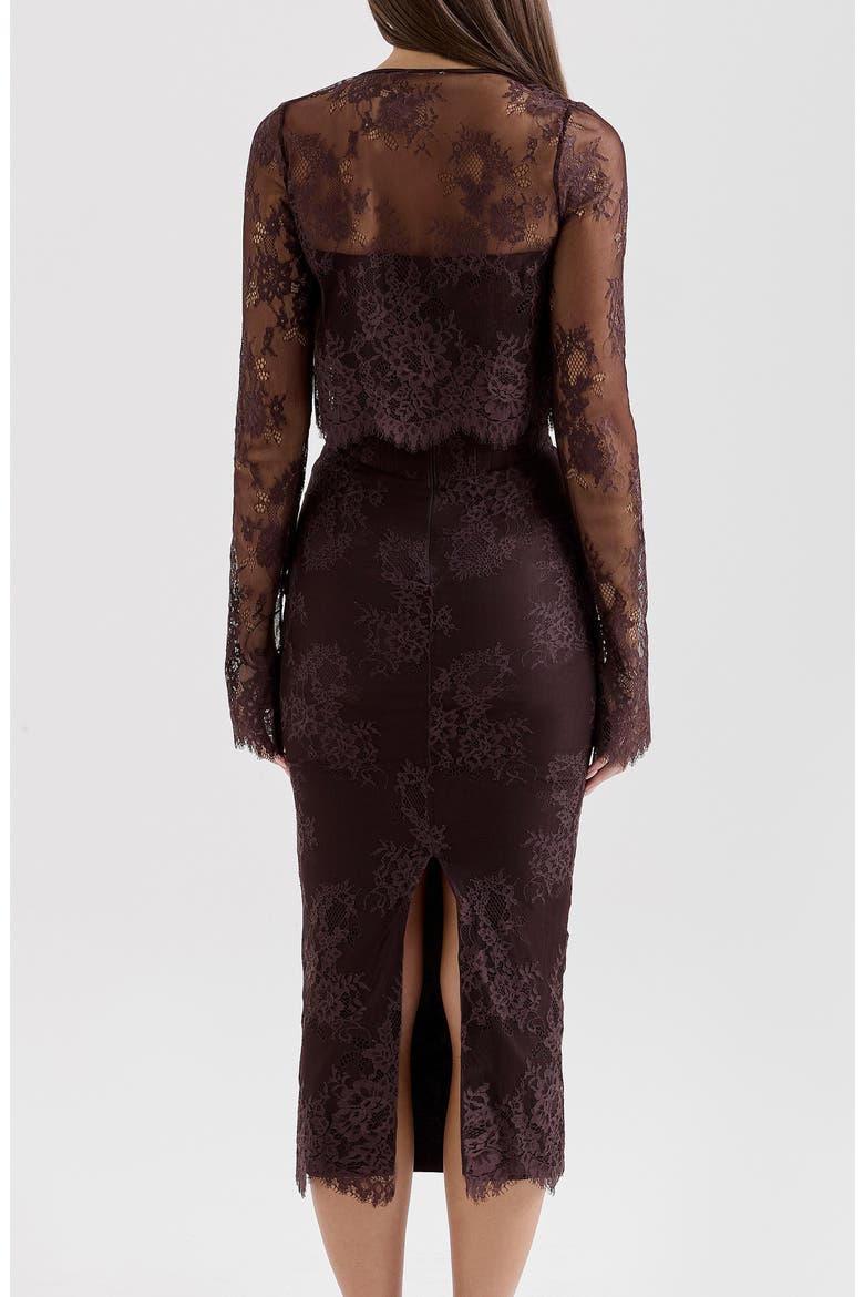 Larra Lace Tie Neck Long Sleeve Midi Dress & Bolero Jacket (Women