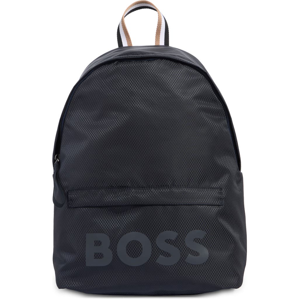 Hugo Boss Boss Pixel Logo Backpack In Blue