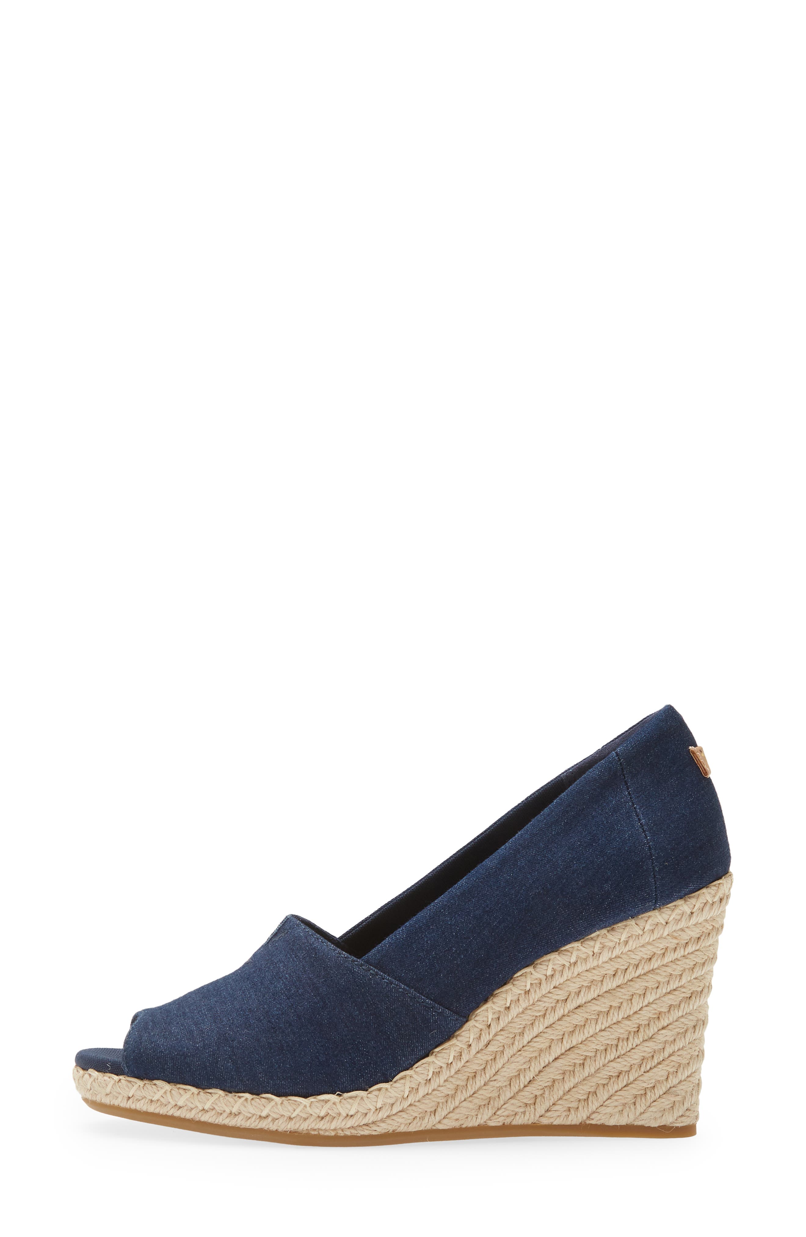Michelle Espadrille Wedge Sandal, Alternate, color, NAVY