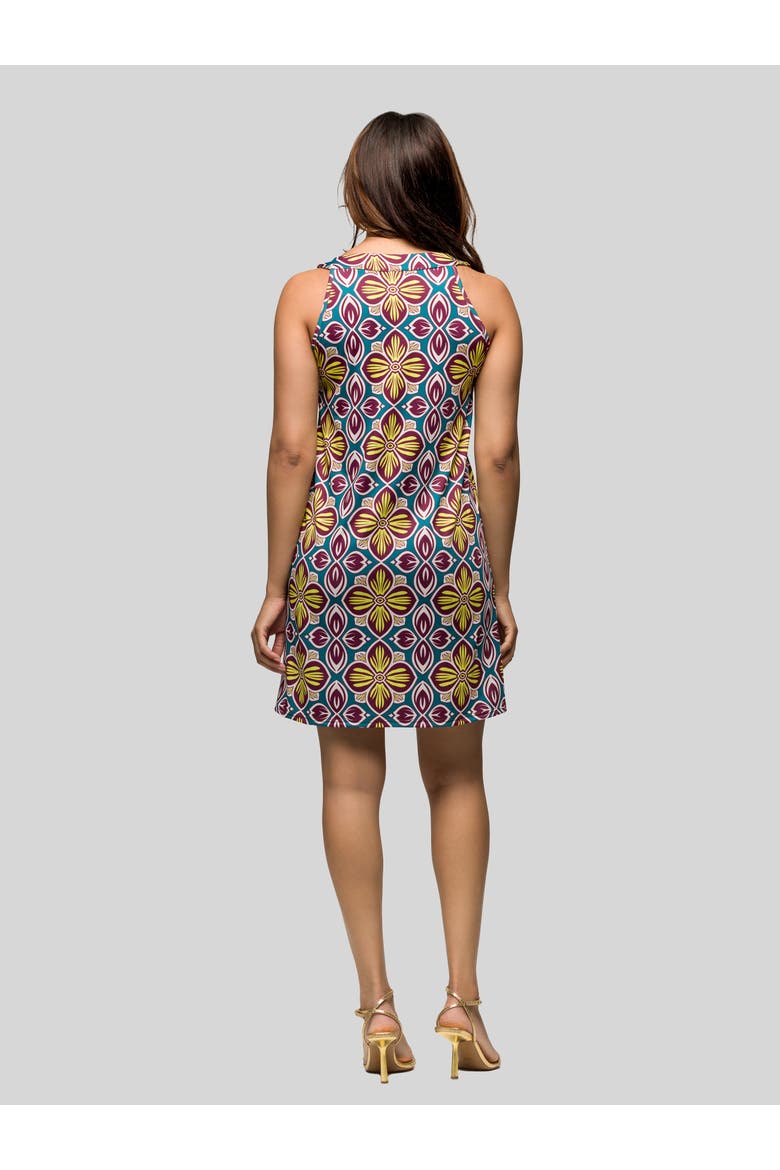 Floral Print Sleeveless Knee Length Shift Dress, Alternate, color, Yellow Multi