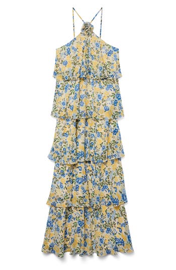 Vero Moda Lana Ruffle Tiered Halter Dress