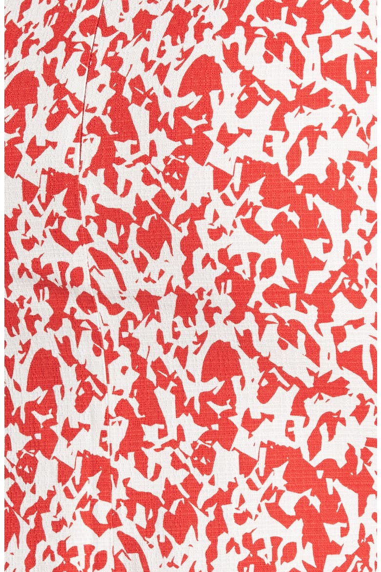 Piped Print Pencil Skirt, Alternate, color, RED- IVORY BICOLOR CITY PRINT