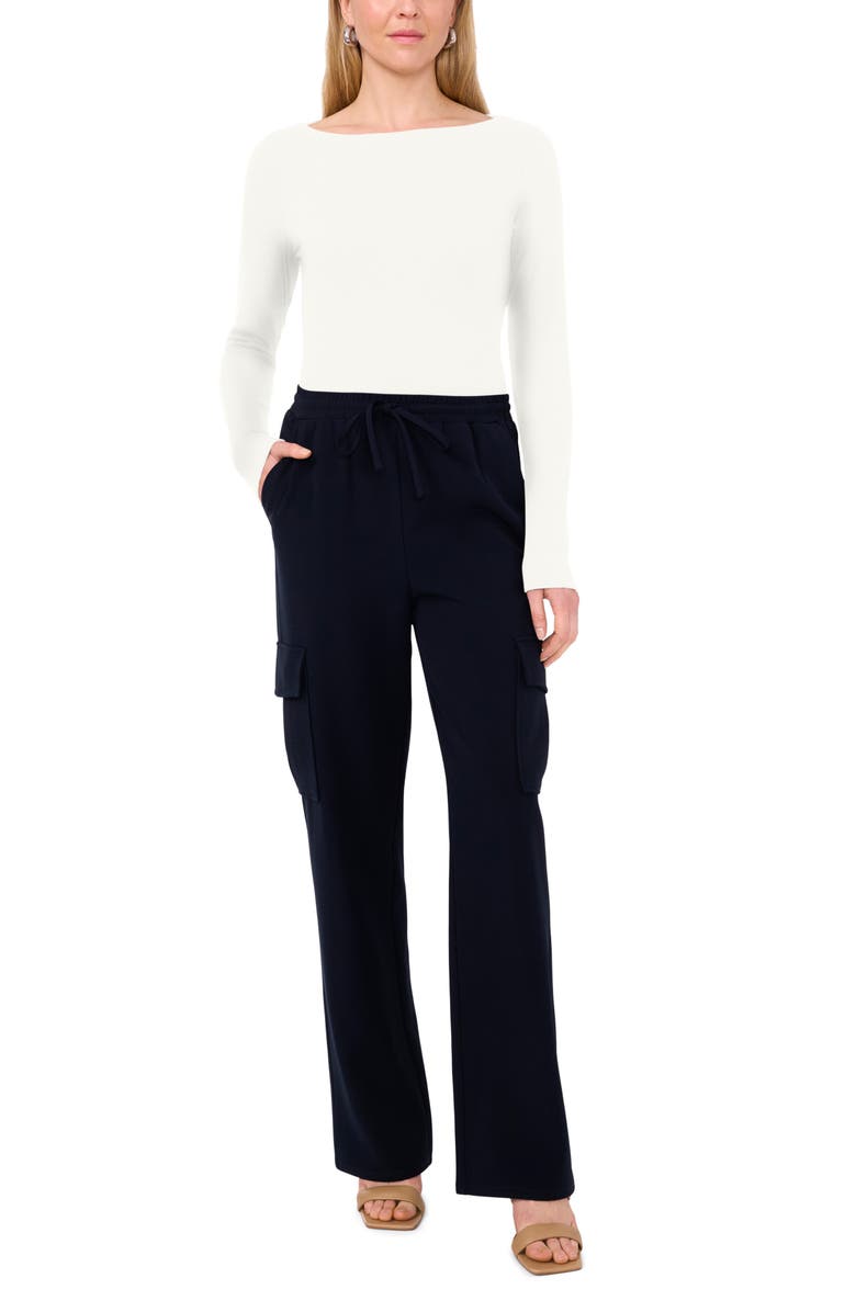 Halogen<sup>®</sup> Long Sleeve Boat Neck T-Shirt, Alternate, color, New Ivory