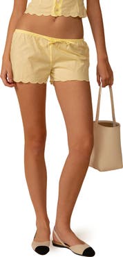 MONTCE Sunshine Scalloped Low Rise Cover-Up Shorts