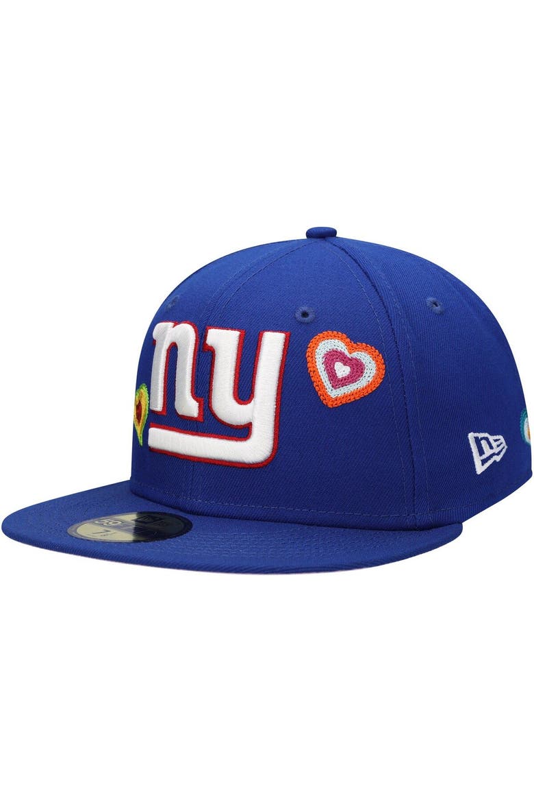 Men's New Era Royal New York Giants Chain Stitch Heart 59FIFTY Fitted Hat, Main, color, Royal