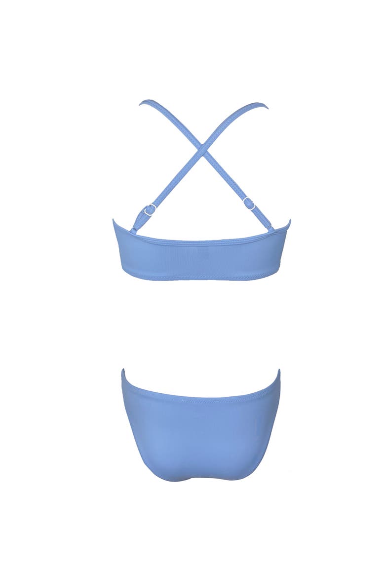 Kids' Multi-Layered Gold Detail Ruffle Two-Piece Bikini, Alternate, color, Blue
