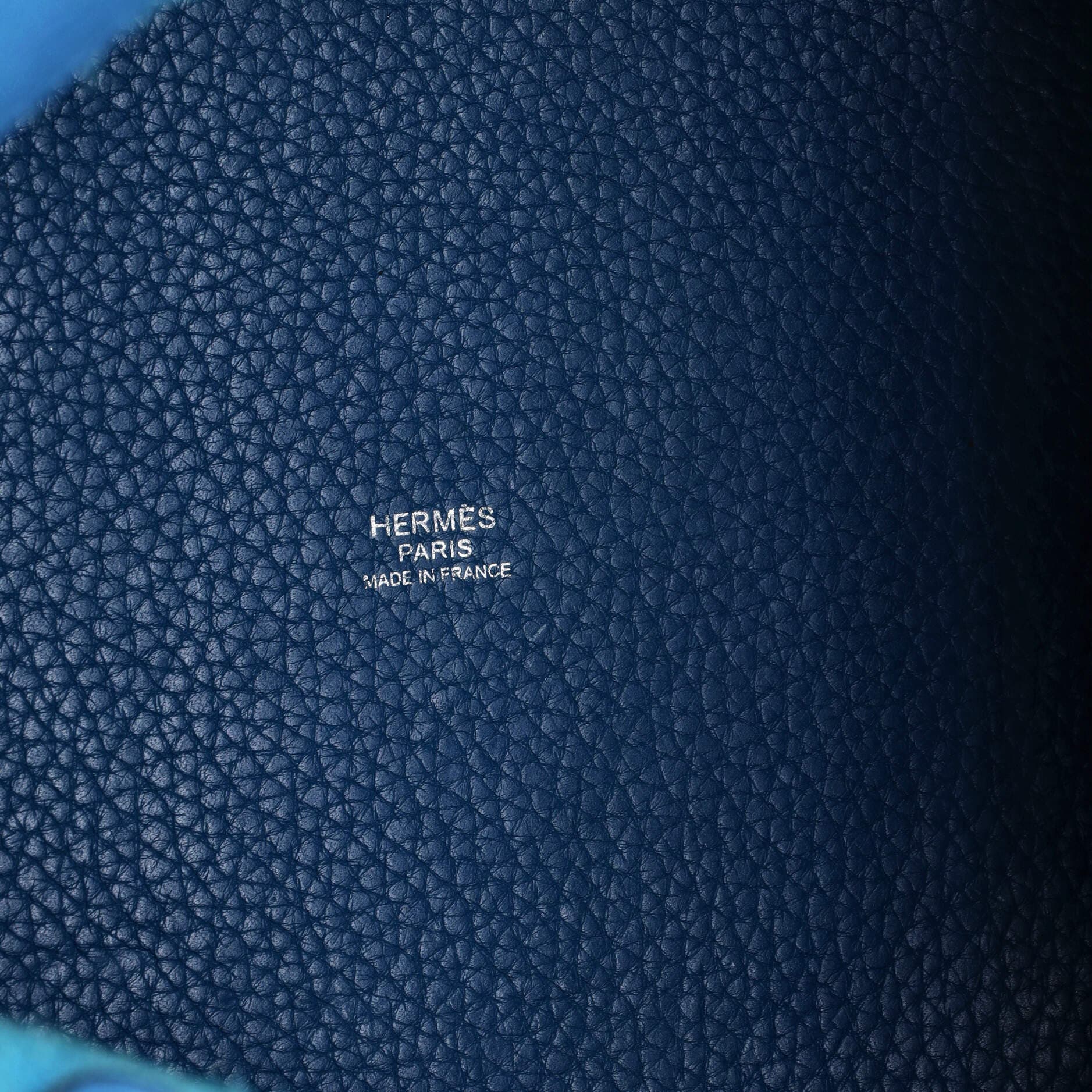 Pre-Owned Hermes Picotin Lock Bag Clemence MM, Alternate, color, Bleu Izmir