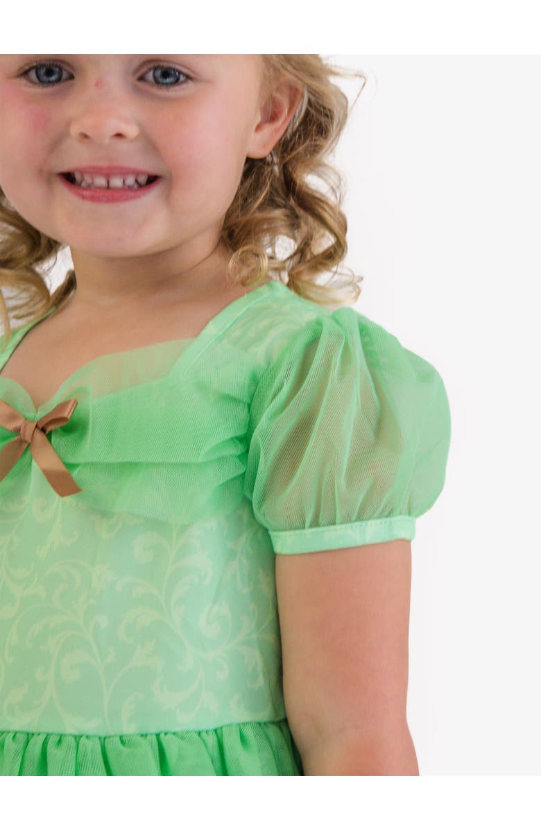 RuffleButts Princess Dress-Up Puff Sleeve Nightgown, Alternate, color, Garden Green Princess