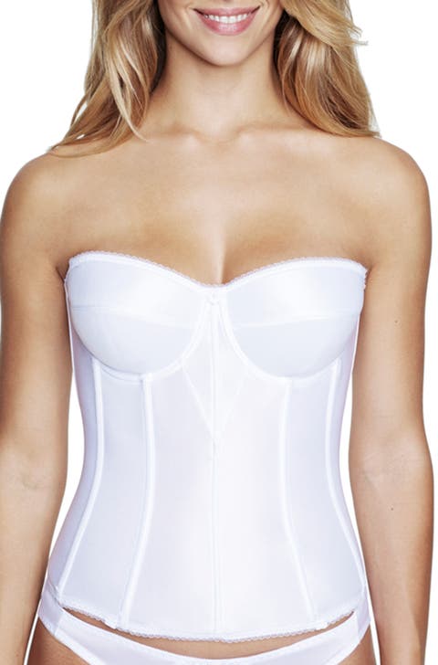 Juliette Satin Low Back Convertible Strapless Corset Longline Bra