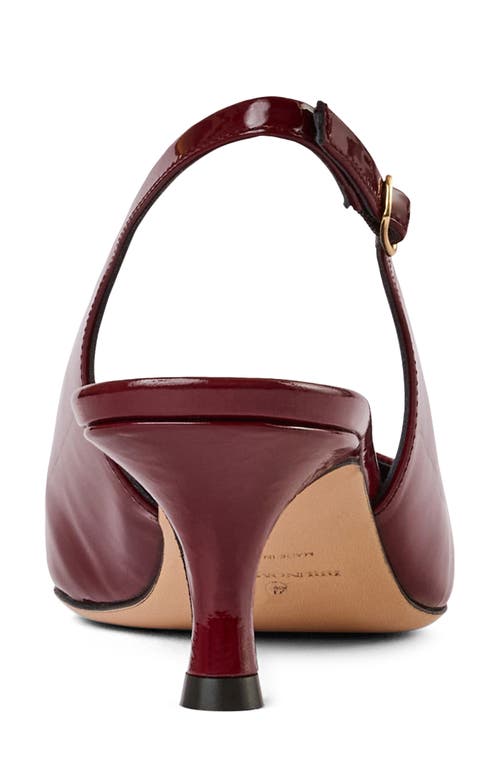 Bruno Magli Palerma Pointed Toe Kitten Heel Slingback Pump In Burgundy
