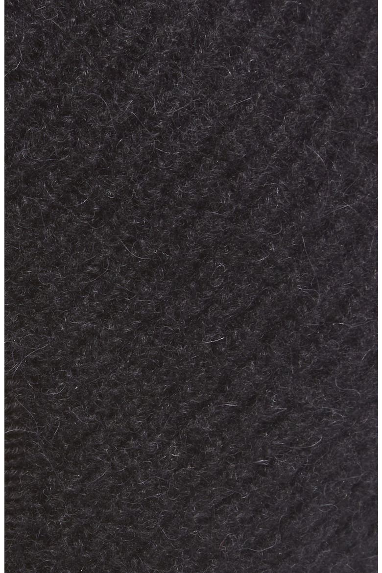 La Capuche Grosgrain Alpaca & Wool Blend Hood, Alternate, color, BLACK 990
