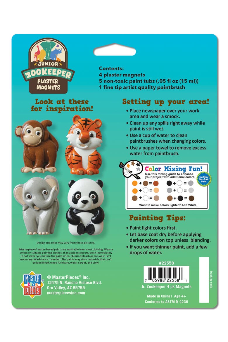 Jr. Zookeeper 6-Pack Magnets Paint Kit, Alternate, color, Multicolor