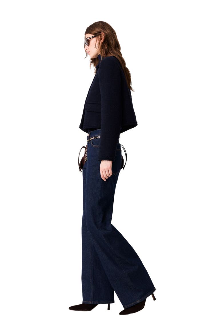 Short tweed jacket, Alternate, color, Navy