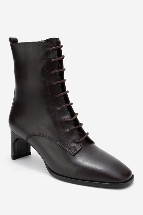 Sudy Leather Lace Up Boot (Women)