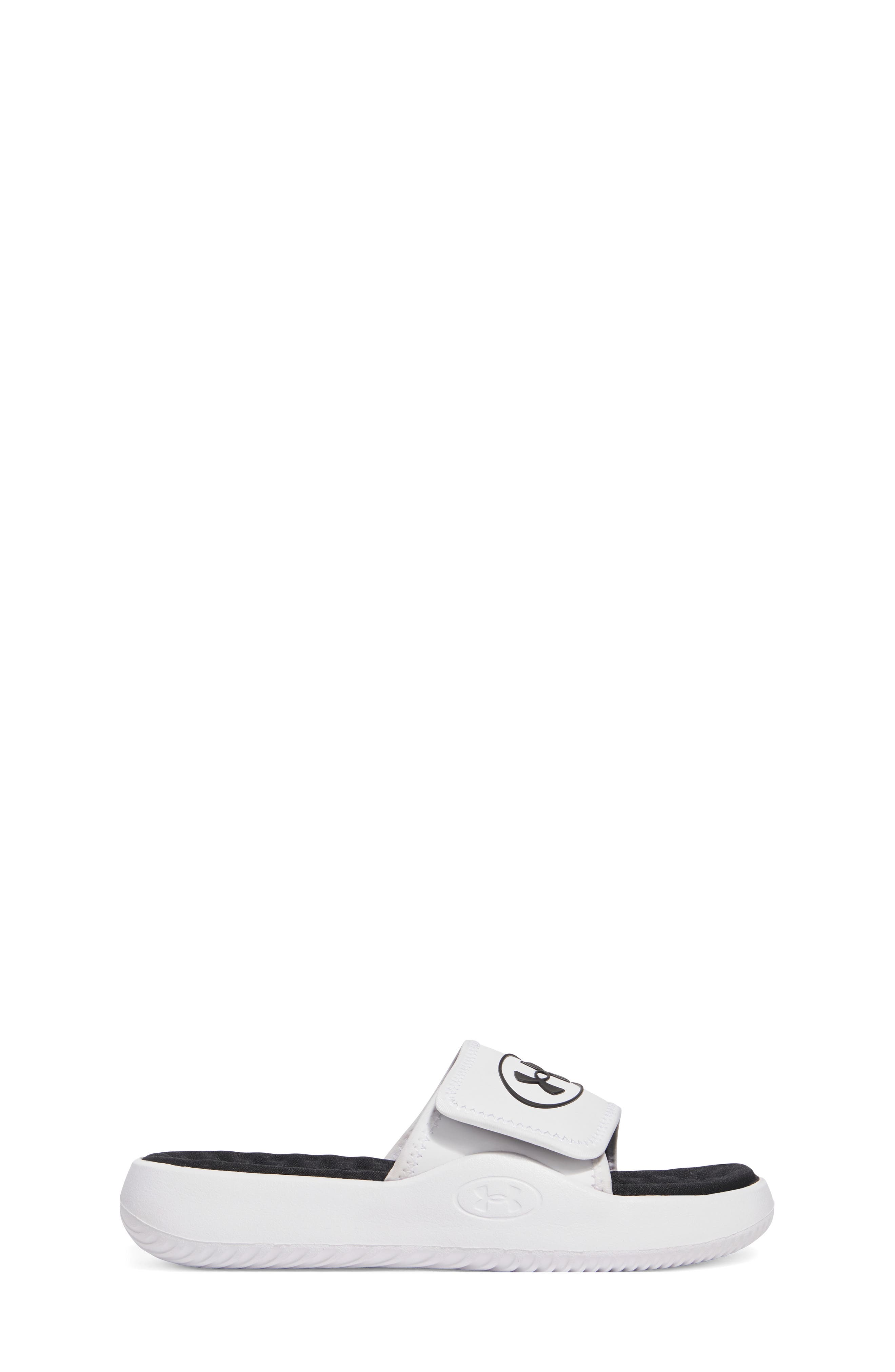 Kids' UA Ignite Pro 8 Slide Sandal, Alternate, color, WHITE