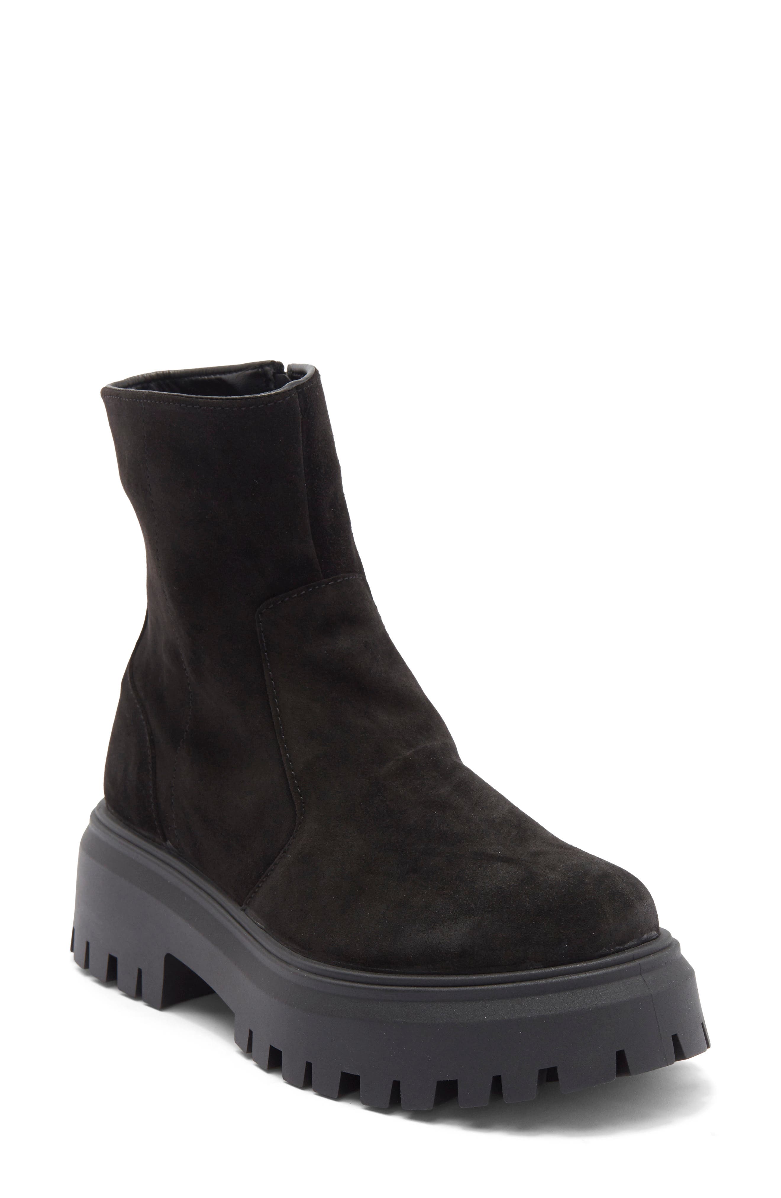 ASOS DESIGN Antigua Suede Sock Platform Boot, Main, color, 