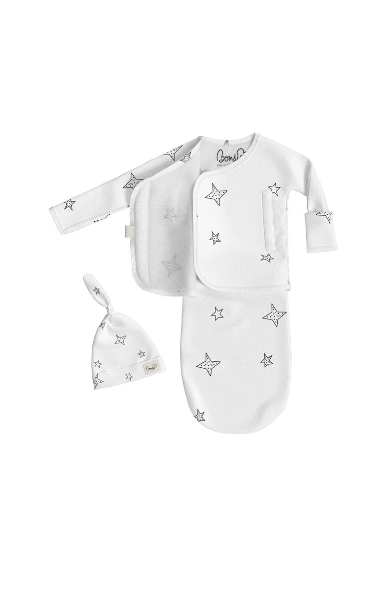 Bonsie Baby Skin to Skin Girl or Boy, Bag and Hat Set, Alternate, color, Stars