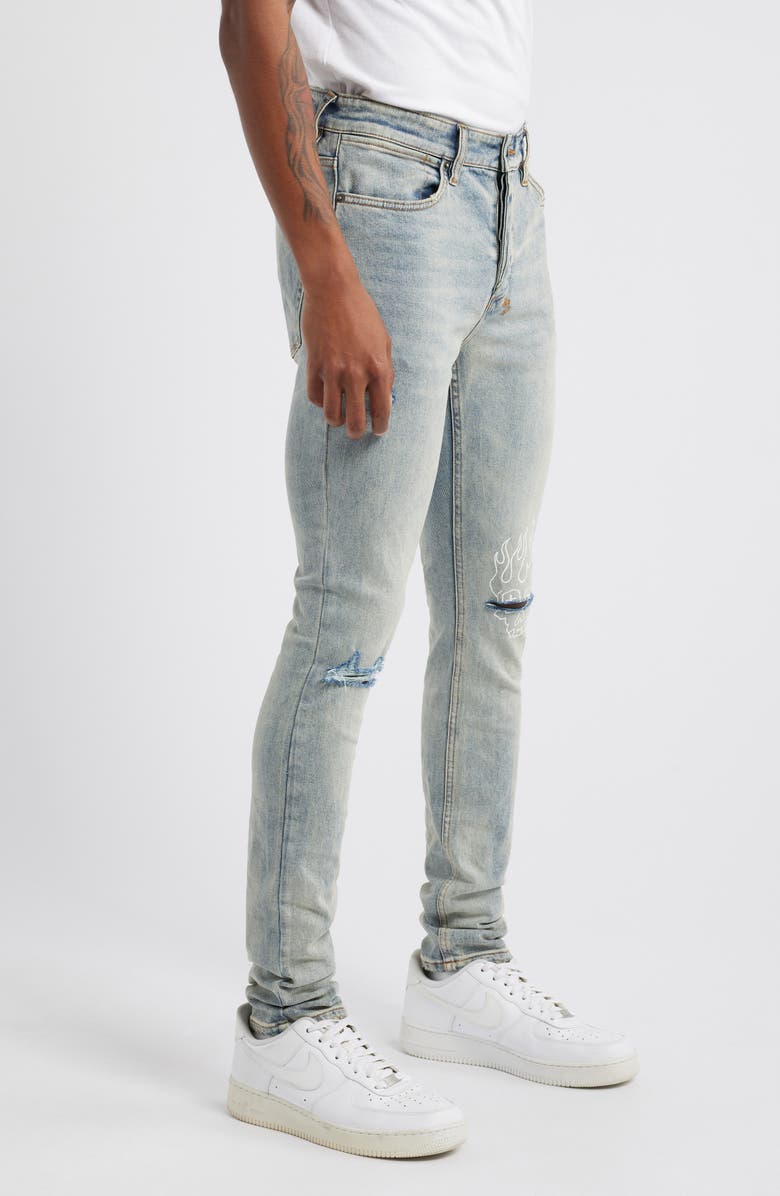 Ksubi Van Winkle Stairway Ripped Skinny Jeans, Alternate, color, 