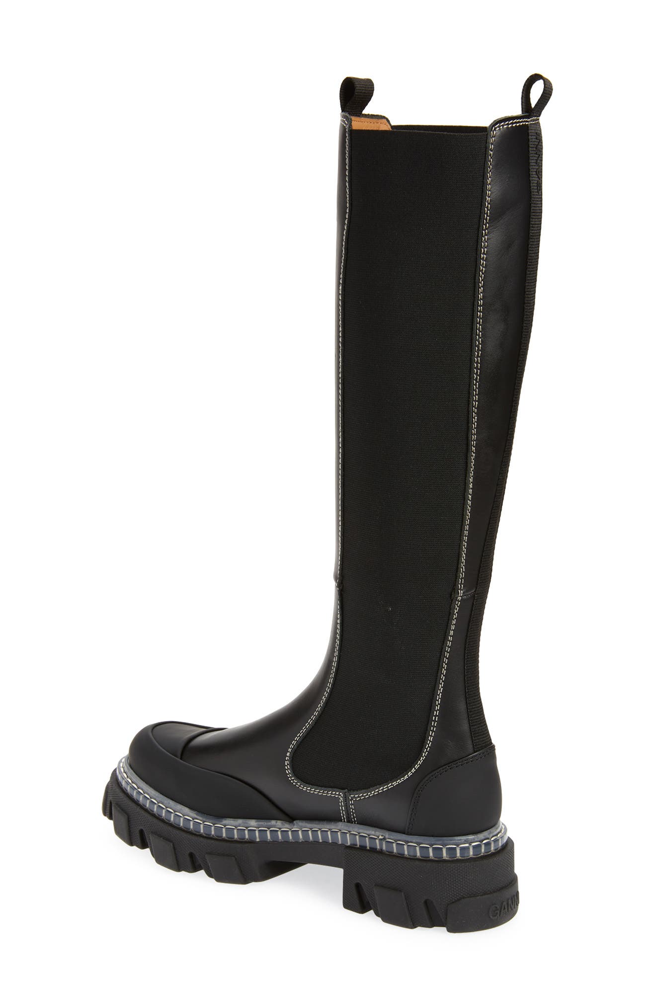 Ganni Knee High Chelsea Boot, Alternate, color, 