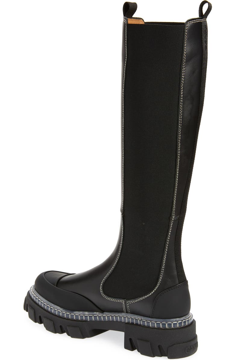 Ganni Knee High Chelsea Boot, Alternate, color,