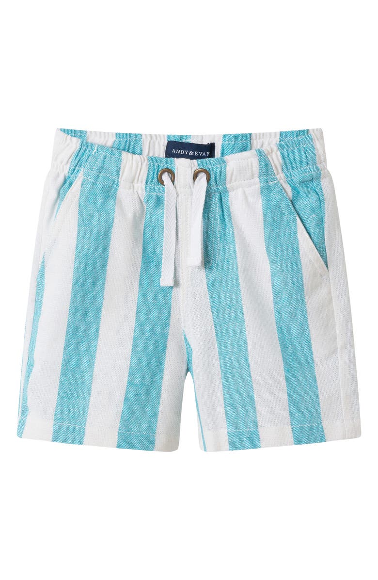 Andy & Evan Oxford Cotton Button-Up Shirt & Shorts, Alternate, color, Green