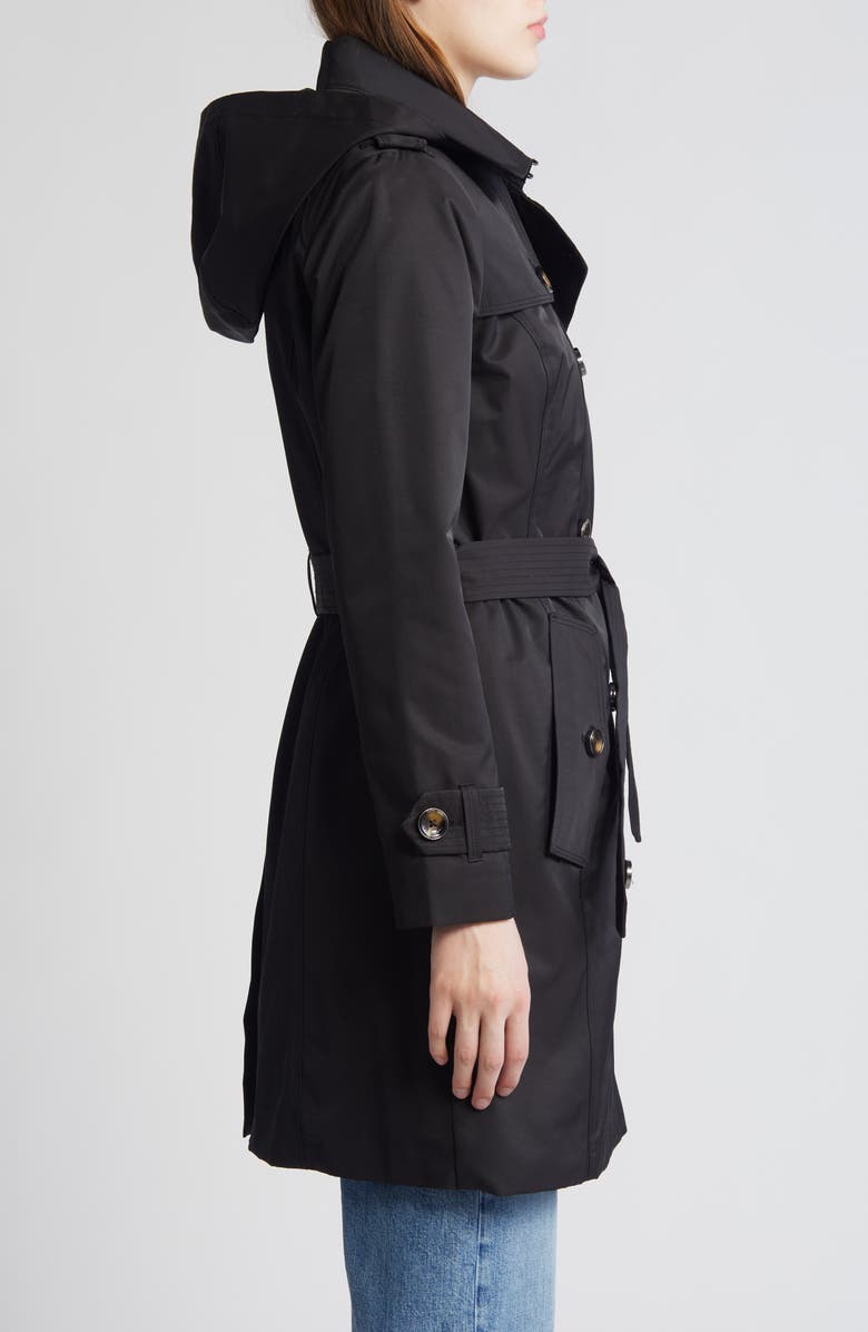 London Fog Water Repellent Belted Trench Coat, Alternate, color,