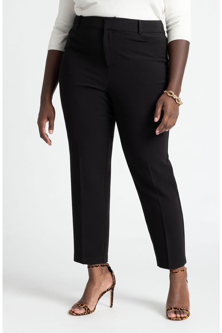 The Iconic Kady Ankle Straight Leg Pants, Main, color, BLACK