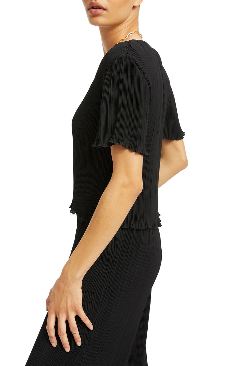 Plissé T-Shirt, Alternate, color, BLACK001
