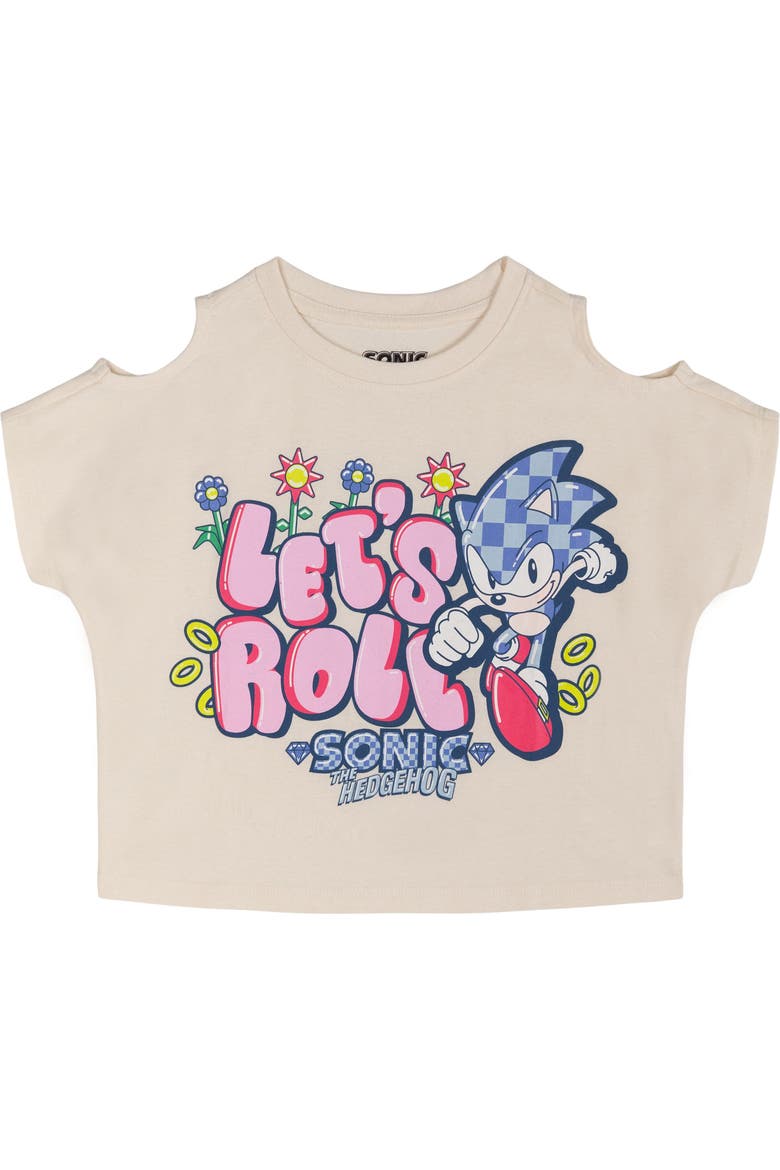 Sonic the Hedgehog 2-Piece T-Shirt and Flare Leggings Set, Alternate, color, Sonic Cream Blue