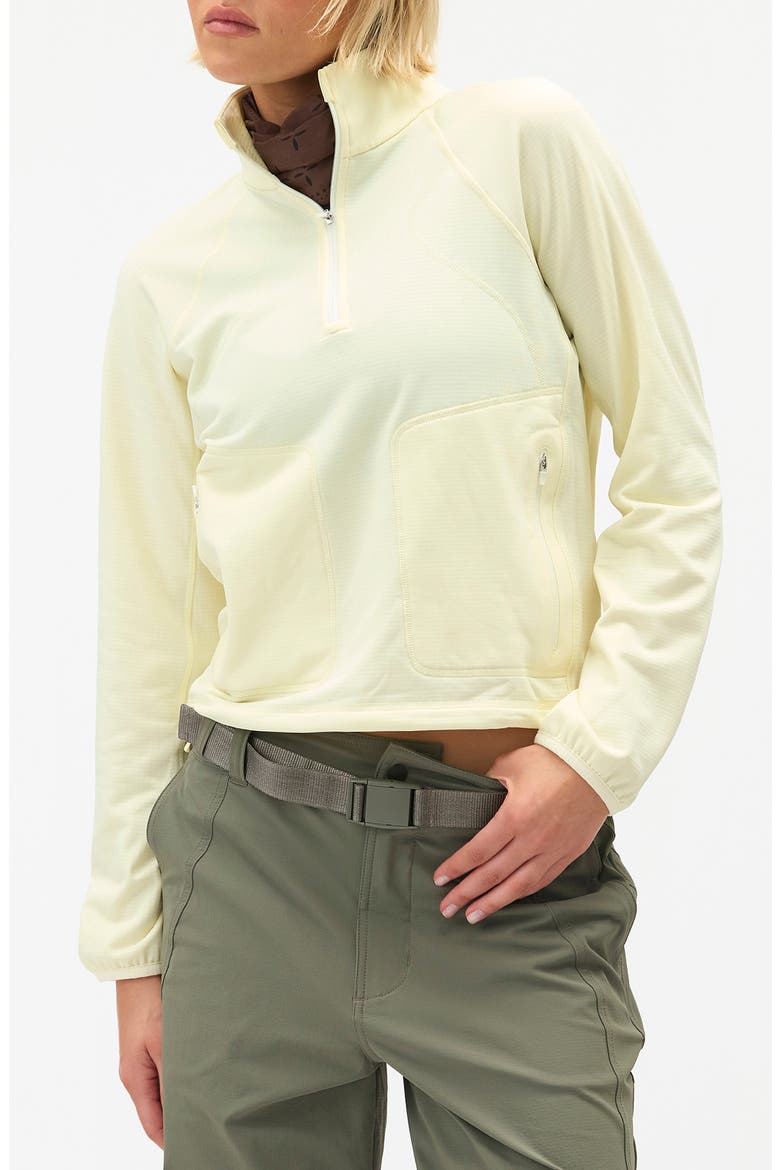 Rebecca Half-Zip Fleece Pullover, Main, color, CHARDONNAY