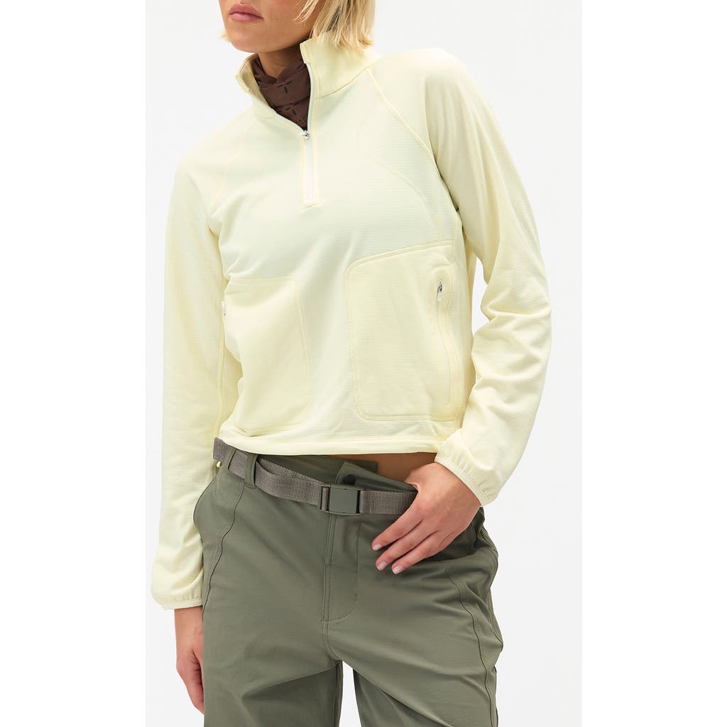 Halfdays Rebecca Half-zip Fleece Pullover In Yellow