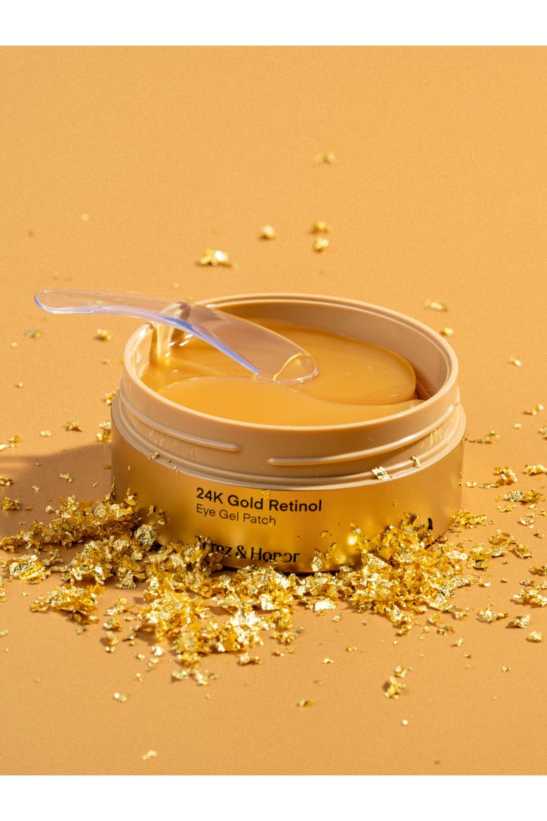 24K Gold Retinol Wrinkle Smoothing Eye Patches, Alternate, color, Gold