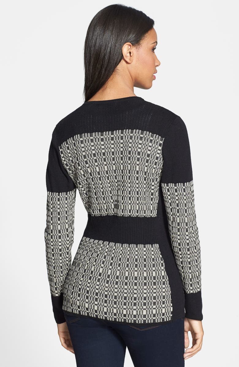 NIC+ZOE Block Pattern V-Neck Cardigan, Alternate, color, 