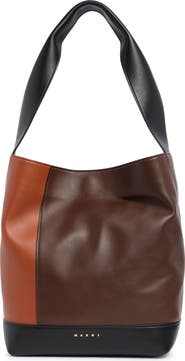 Marni Small Pod 2.0 Colorblock Lambskin Leather Tote